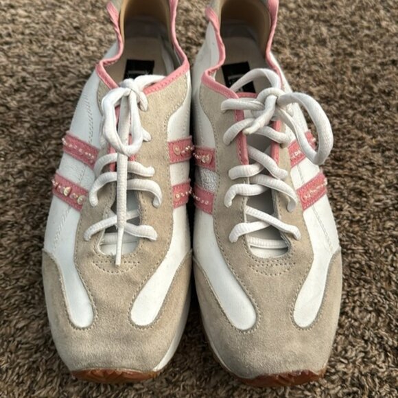 Vintage l.e.i Trainers Pink and White Shoes Size 9 1/2 - Picture 5 of 13